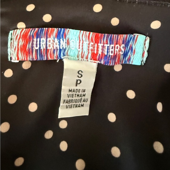Urban Outfitters Black Polka Dog Silky Mini Dress - Picture 6 of 11